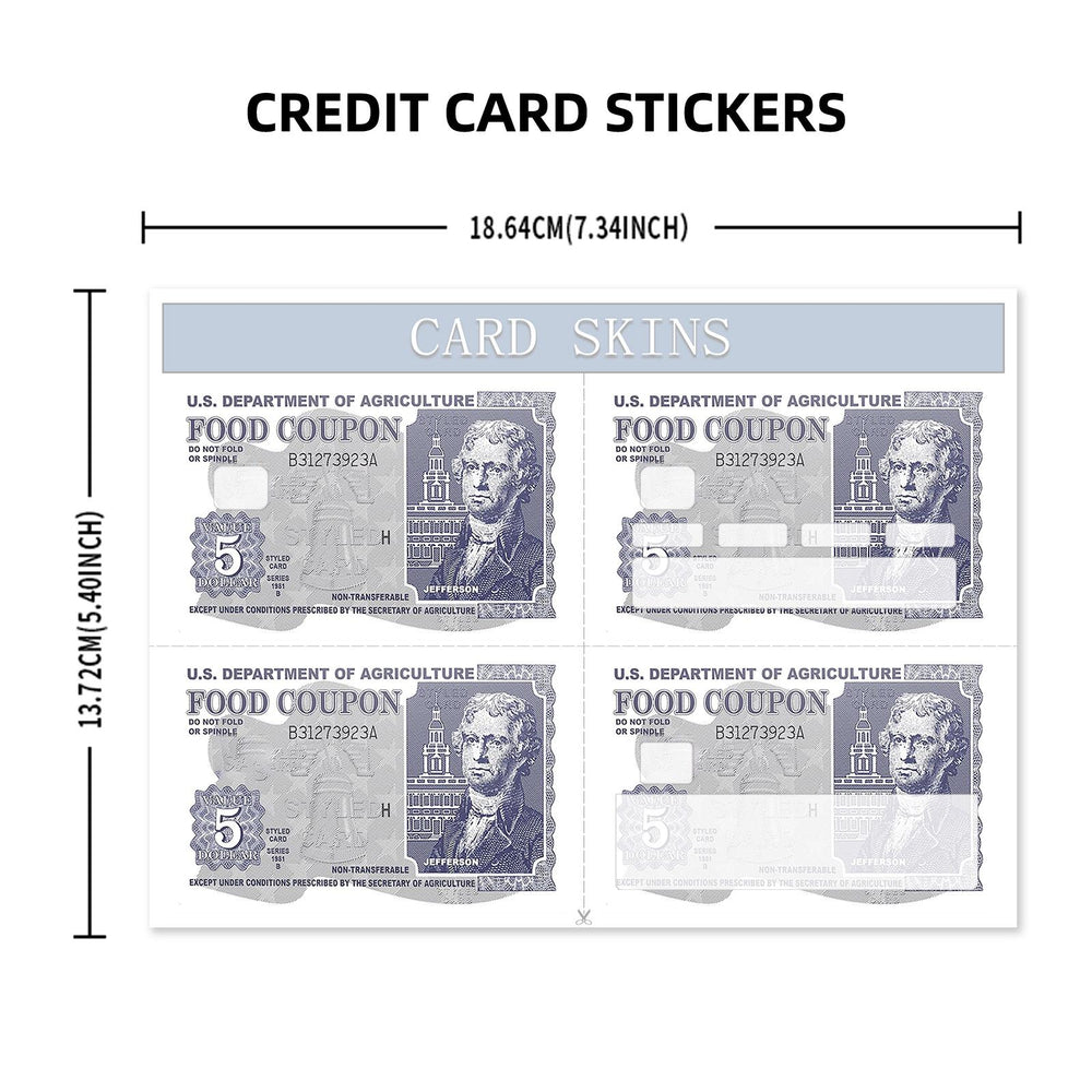 Food Coupon Credit Card Skins Stickers For Credit, Debit, And Transit Cards