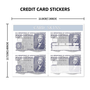 Food Coupon Credit Card Skins Stickers For Credit, Debit, And Transit Cards