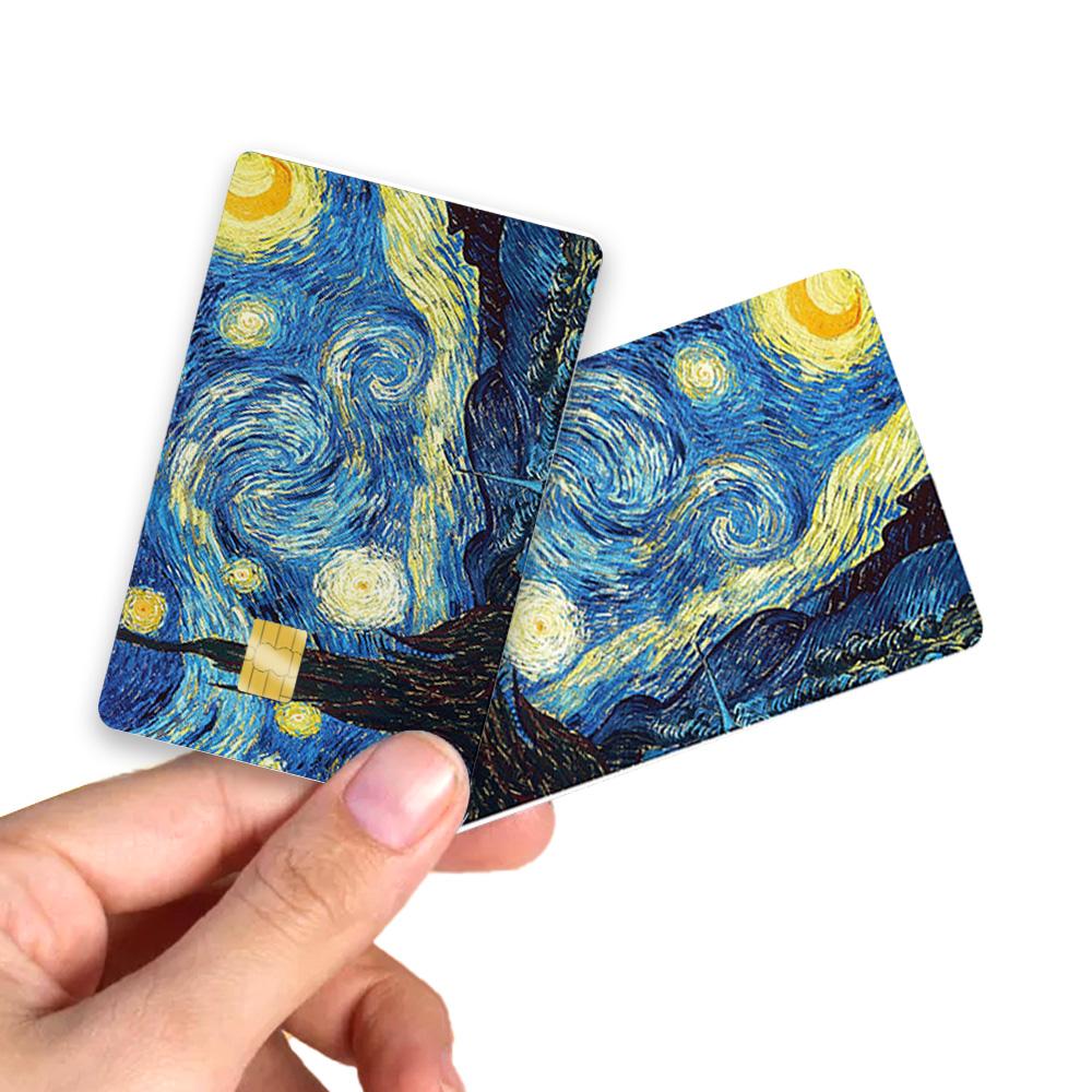 Starry Night Credit Card Skin - Artistic and Durable Van Gogh-Inspired Card Cover