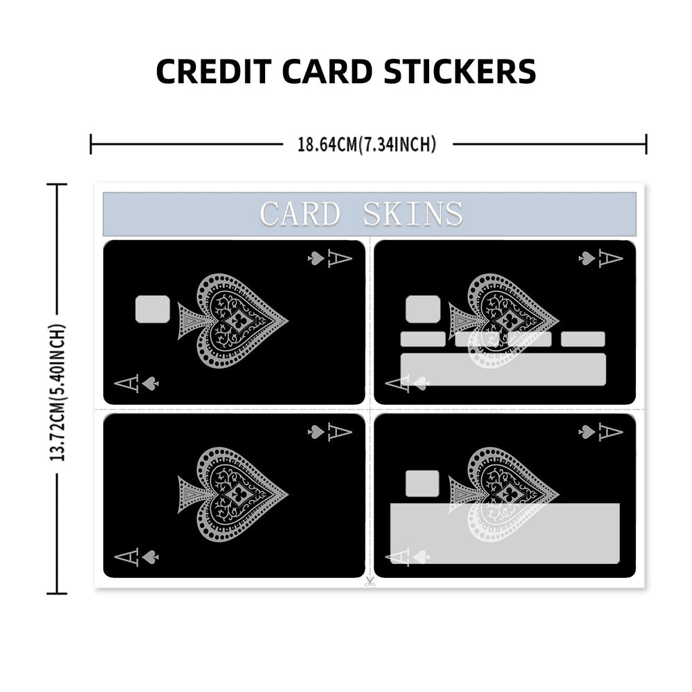 Ace of Spades Credit Card Skin Sticker - Stylish and Durable Card Cover for Personalization and Protection