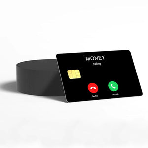 Money Calling Credit Card Skin - Clever and Durable Financial-Themed Card Cover