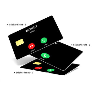 Money Calling Credit Card Skin - Clever and Durable Financial-Themed Card Cover