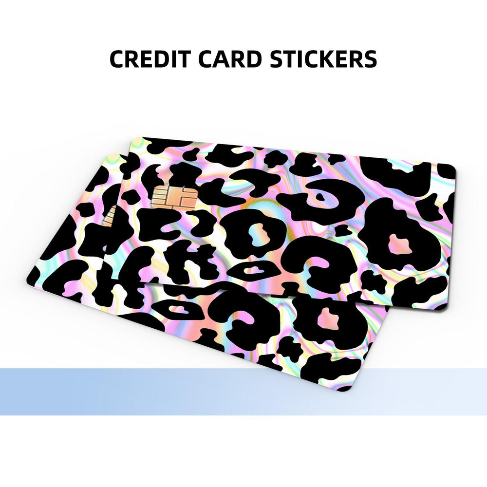 Rainbow Leopard Print Credit Card Skin Sticker - Vibrant and Durable Card Cover for Unique Personalization